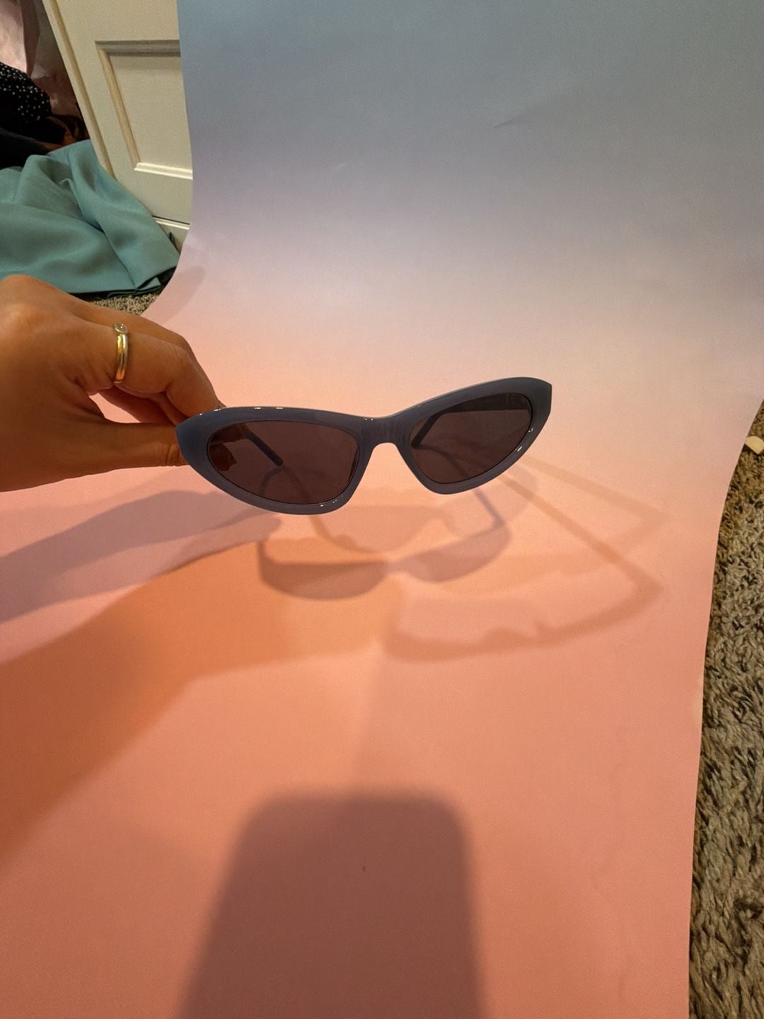 H&M Blue Cat Eye Sunglasses 8