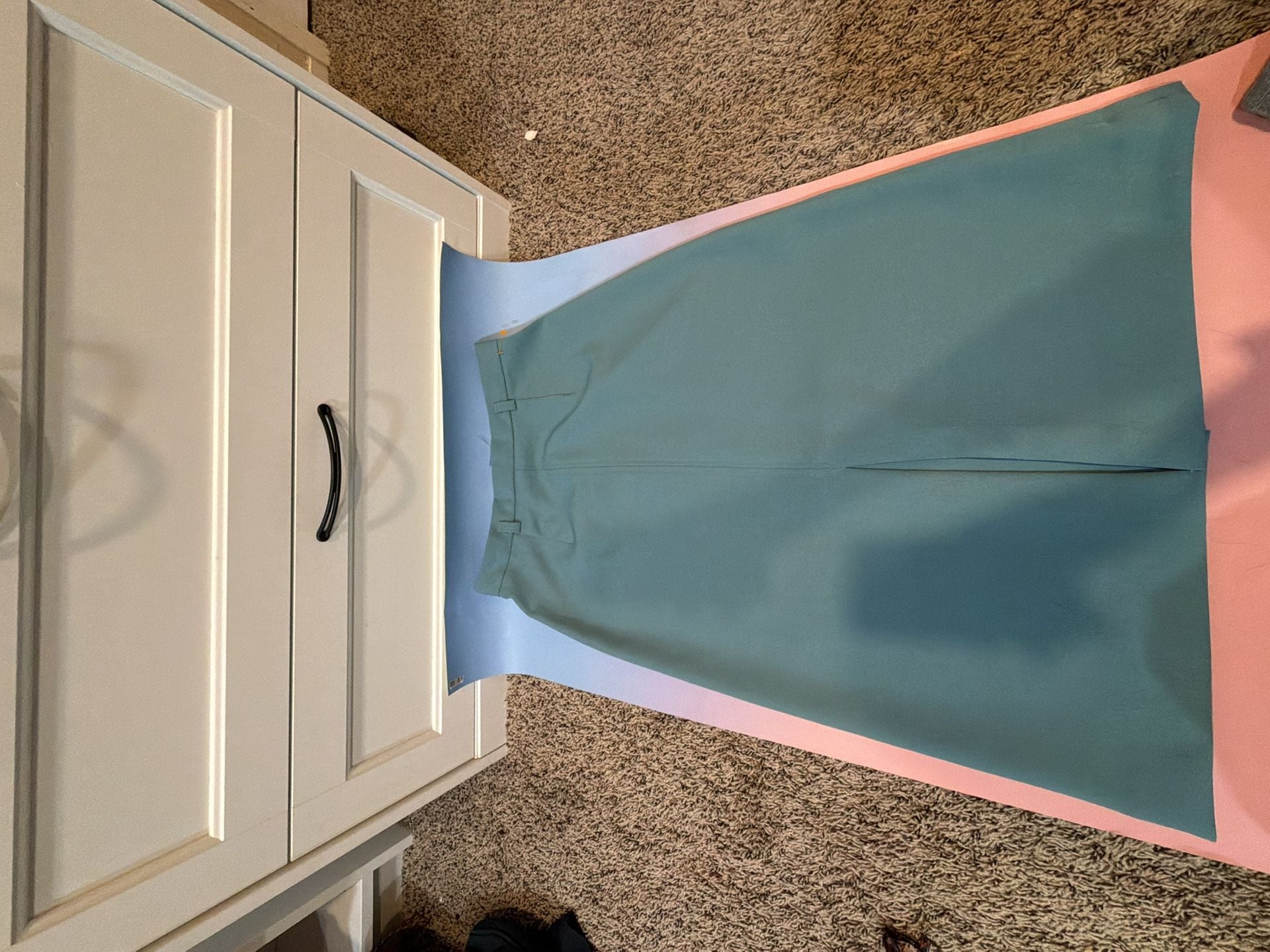 Vintage Campus Casuals of California Teal Midi Skirt 2