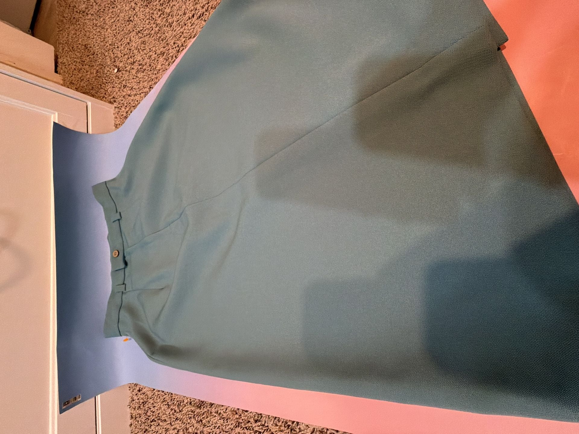 Vintage Campus Casuals of California Teal Midi Skirt 7