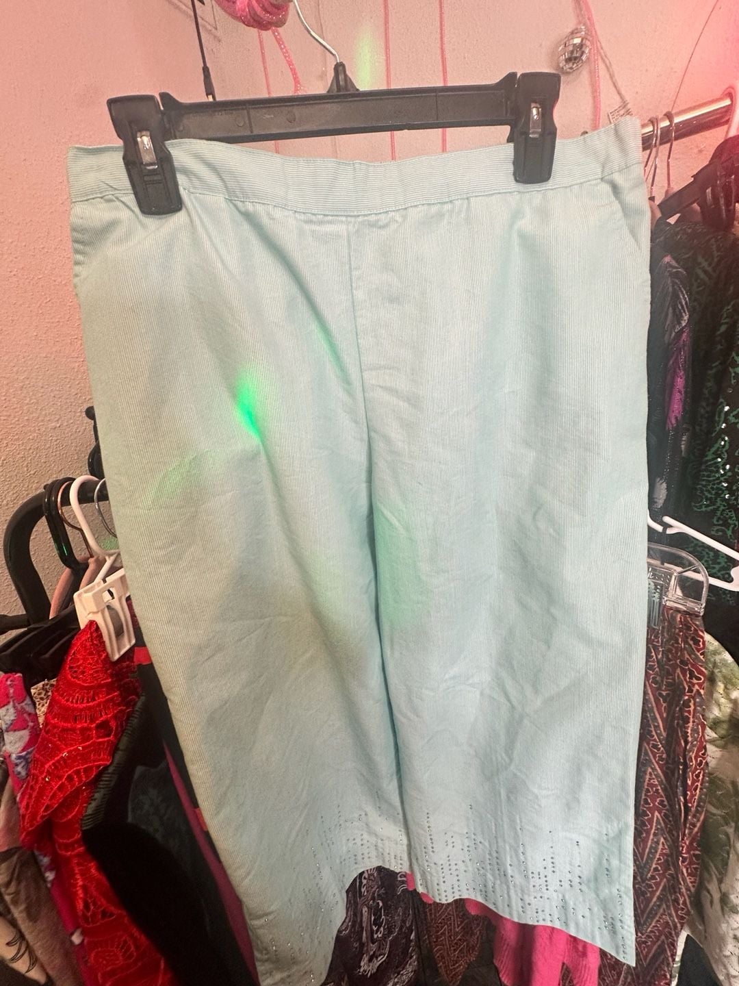 ALFRED DUNNER Woman (22W) Classic Fit Capri Seersucker Stripe NWT 2