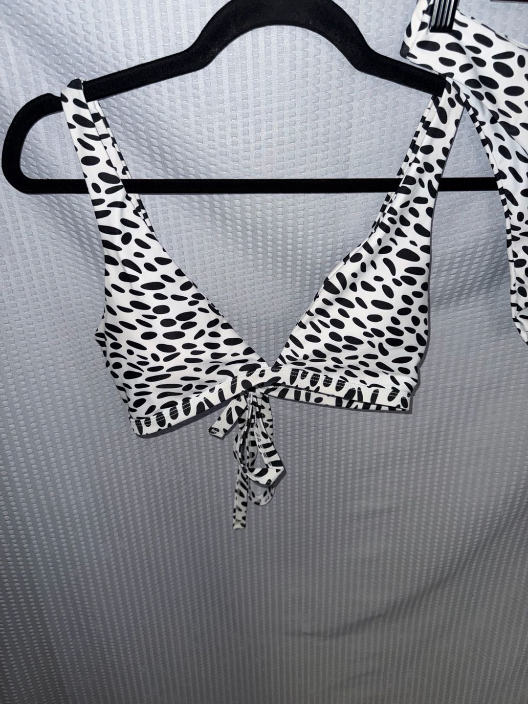 Zaful Women's Size S Dalmatian Print Tie-Front Bikini Set 2