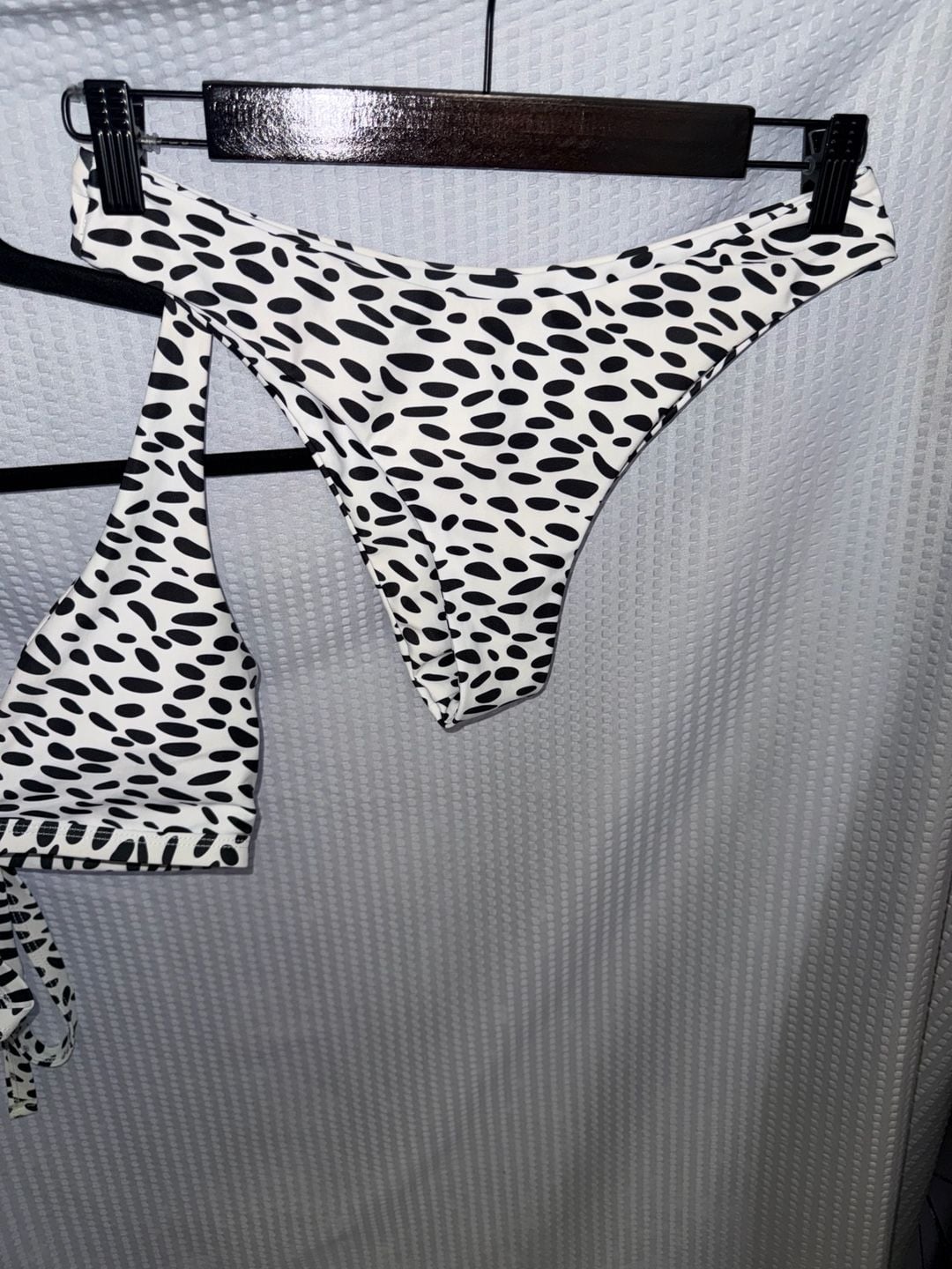 Zaful Women's Size S Dalmatian Print Tie-Front Bikini Set 3
