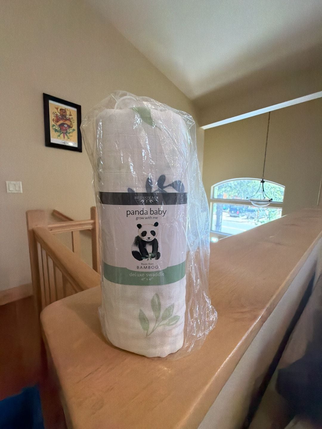 BedVoyage Panda Baby Deluxe Bamboo Swaddle 47x47 1