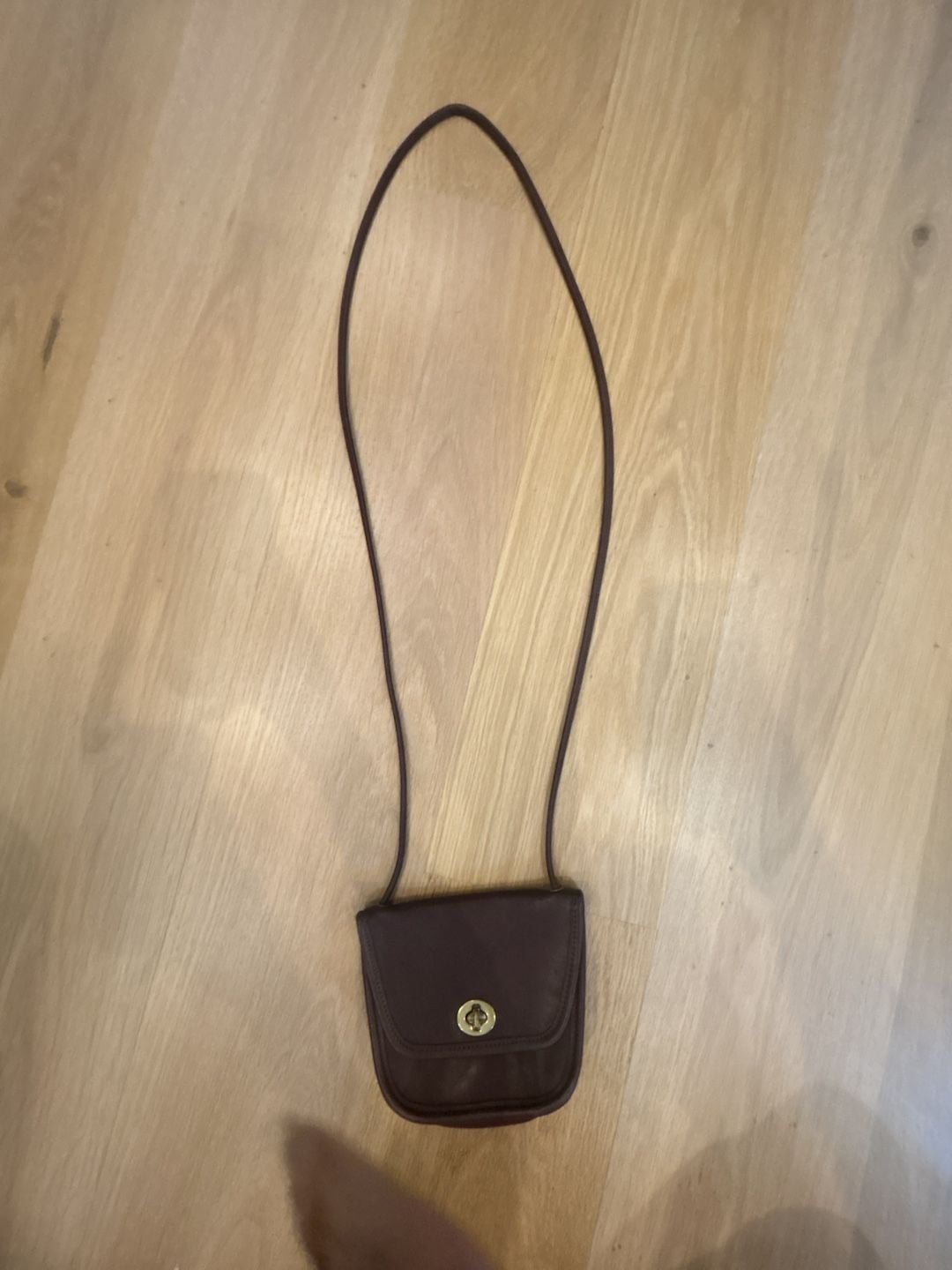 Vintage Coach Brown Leather Turnlock Mini Crossbody Bag 2