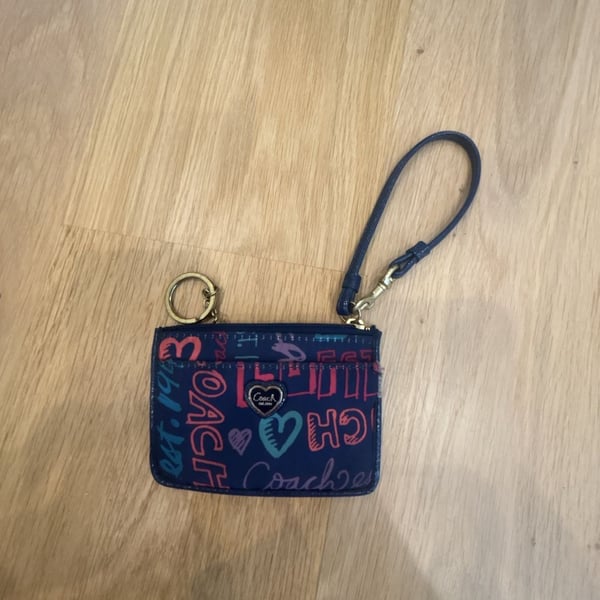 Coach Graffiti Print ID Skinny Case Wristlet