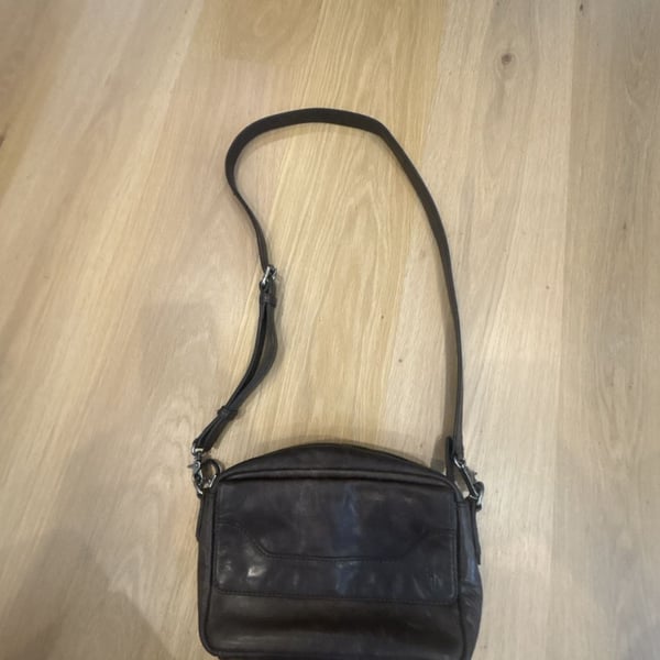 Frye Brown Leather Crossbody Bag