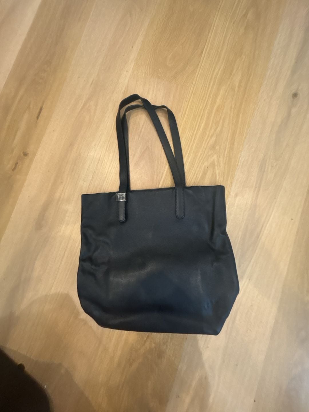Everlane Italian Leather Tote Bag Black 2