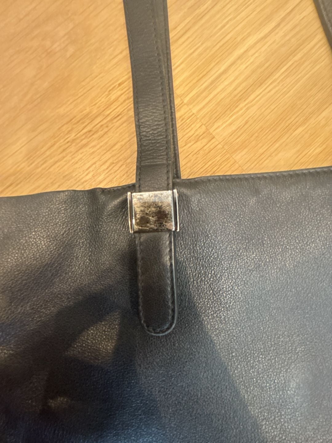 Everlane Italian Leather Tote Bag Black 3