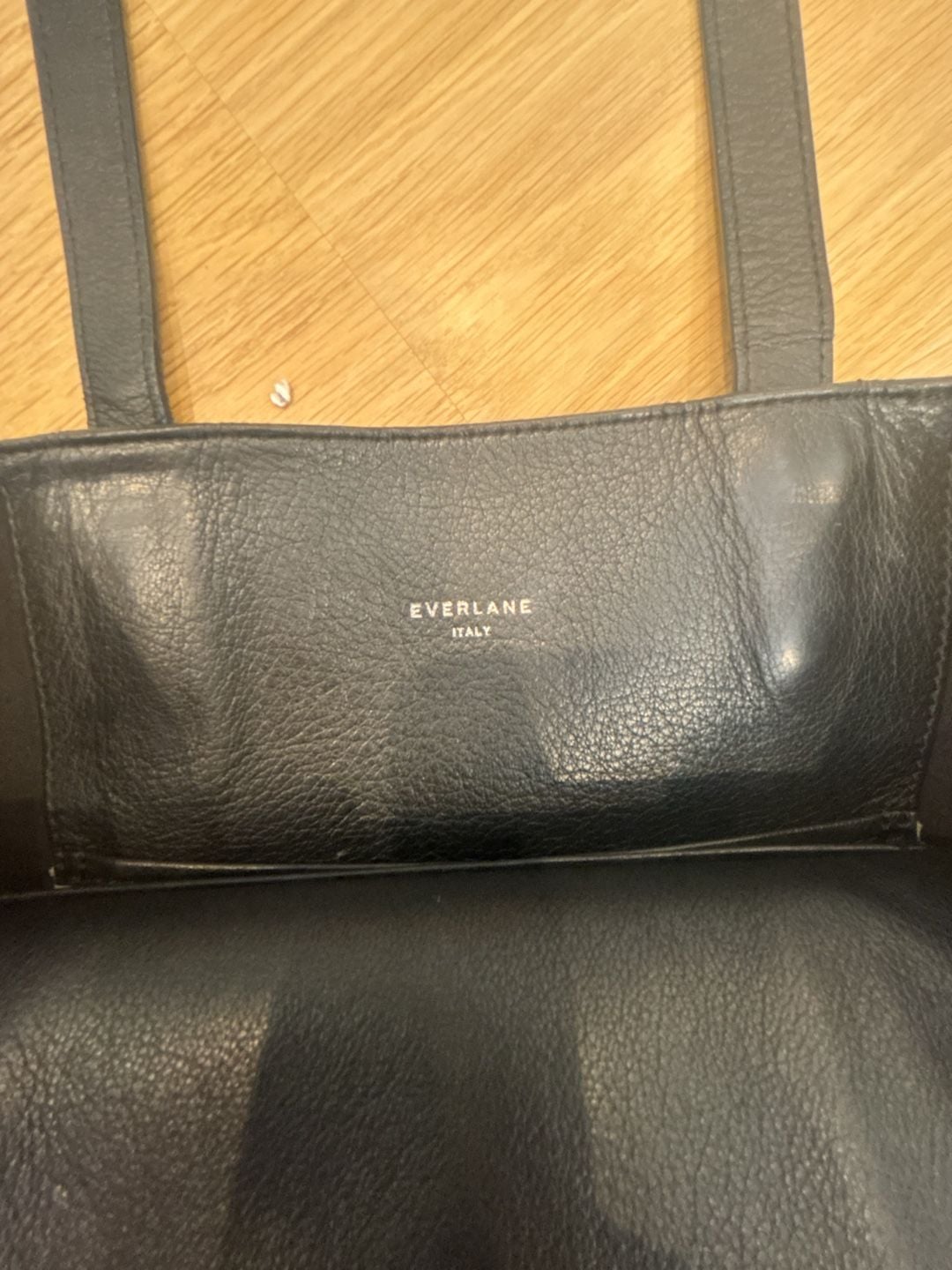 Everlane Italian Leather Tote Bag Black 4