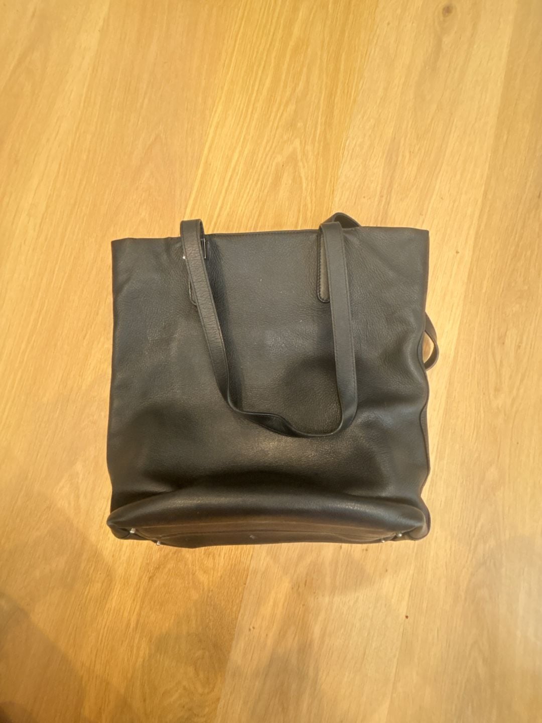Everlane Italian Leather Tote Bag Black 6