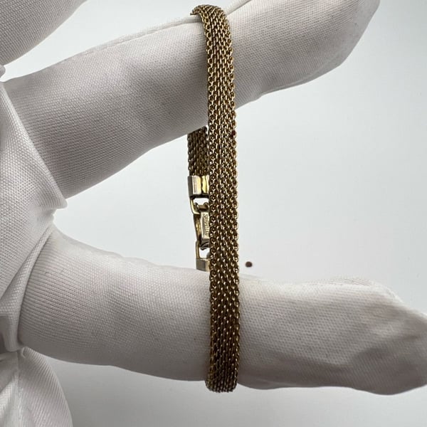 Vintage Sarah Cov Gold Tone Mesh Bracelet