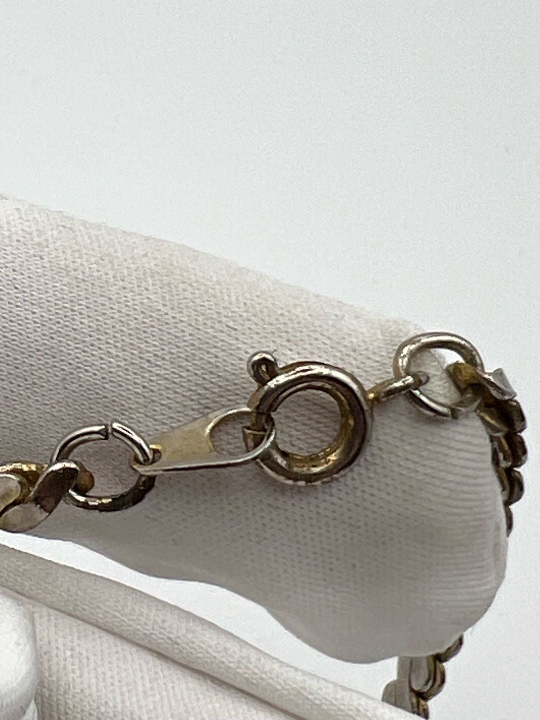 Vintage Sterling Silver Flat Curb Link Chain Bracelet 7