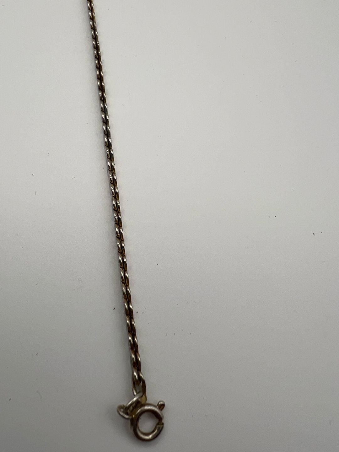 Vintage Sterling Silver Flat Curb Link Chain Bracelet 10