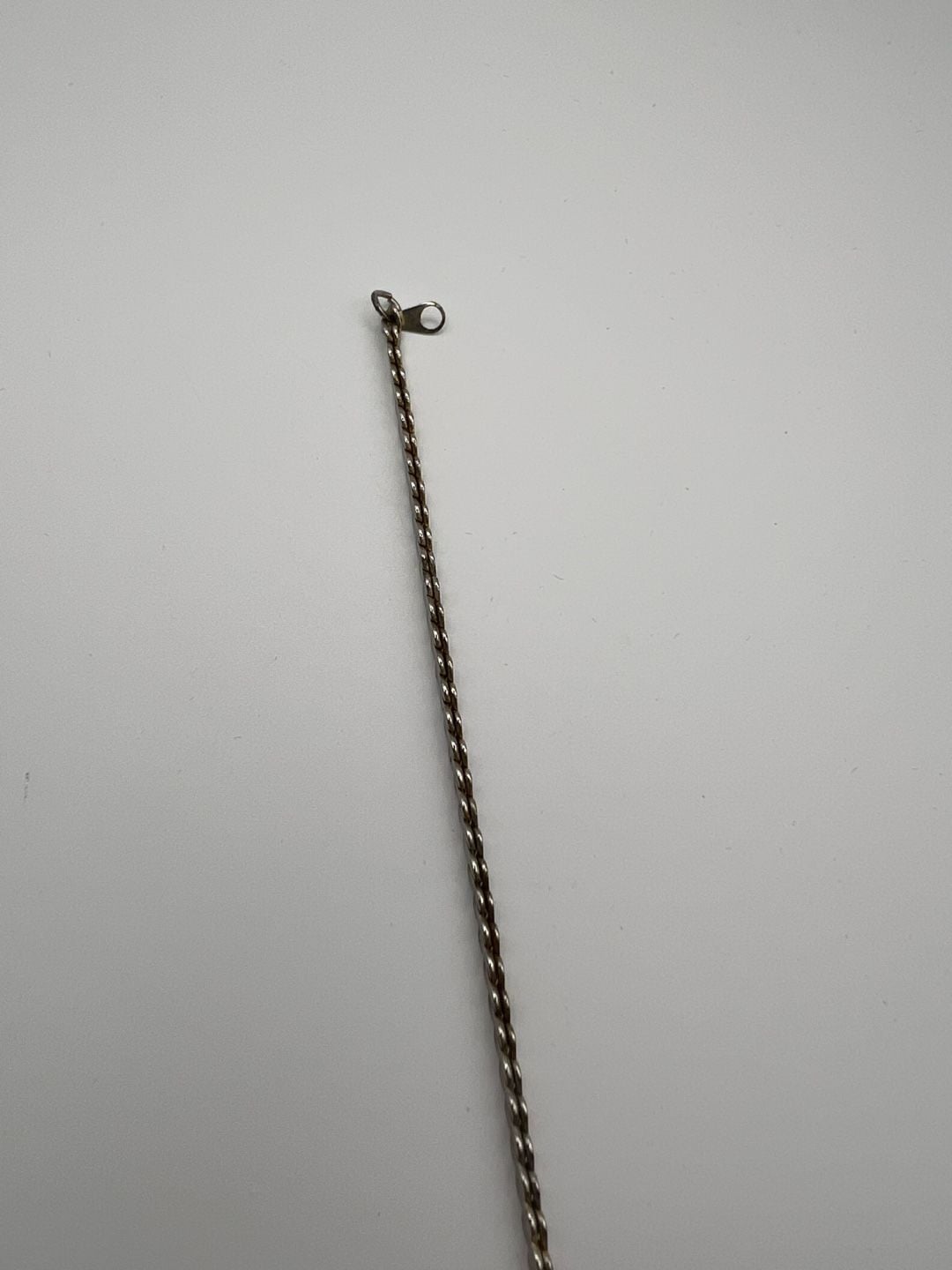 Vintage Sterling Silver Flat Curb Link Chain Bracelet 11