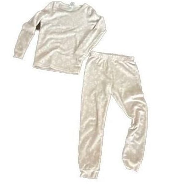 Splendid Girls Size 8 Waffle Knit Leopard Print Pajama Set