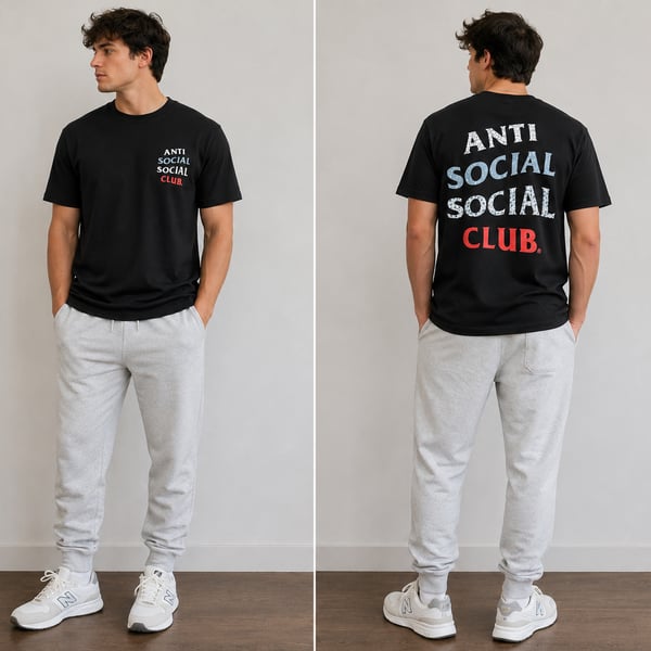 NWT 🏷️ Anti Social Social Club Black Graphic T-Shirt