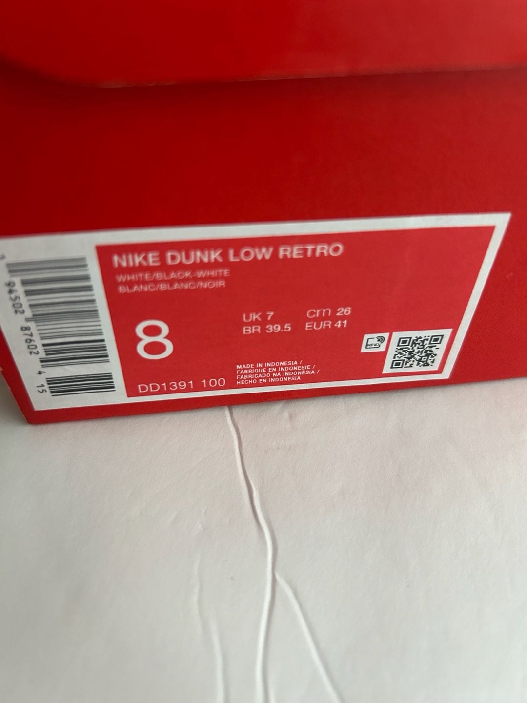 New Nike Dunk Low Retro Black White Size 8 16