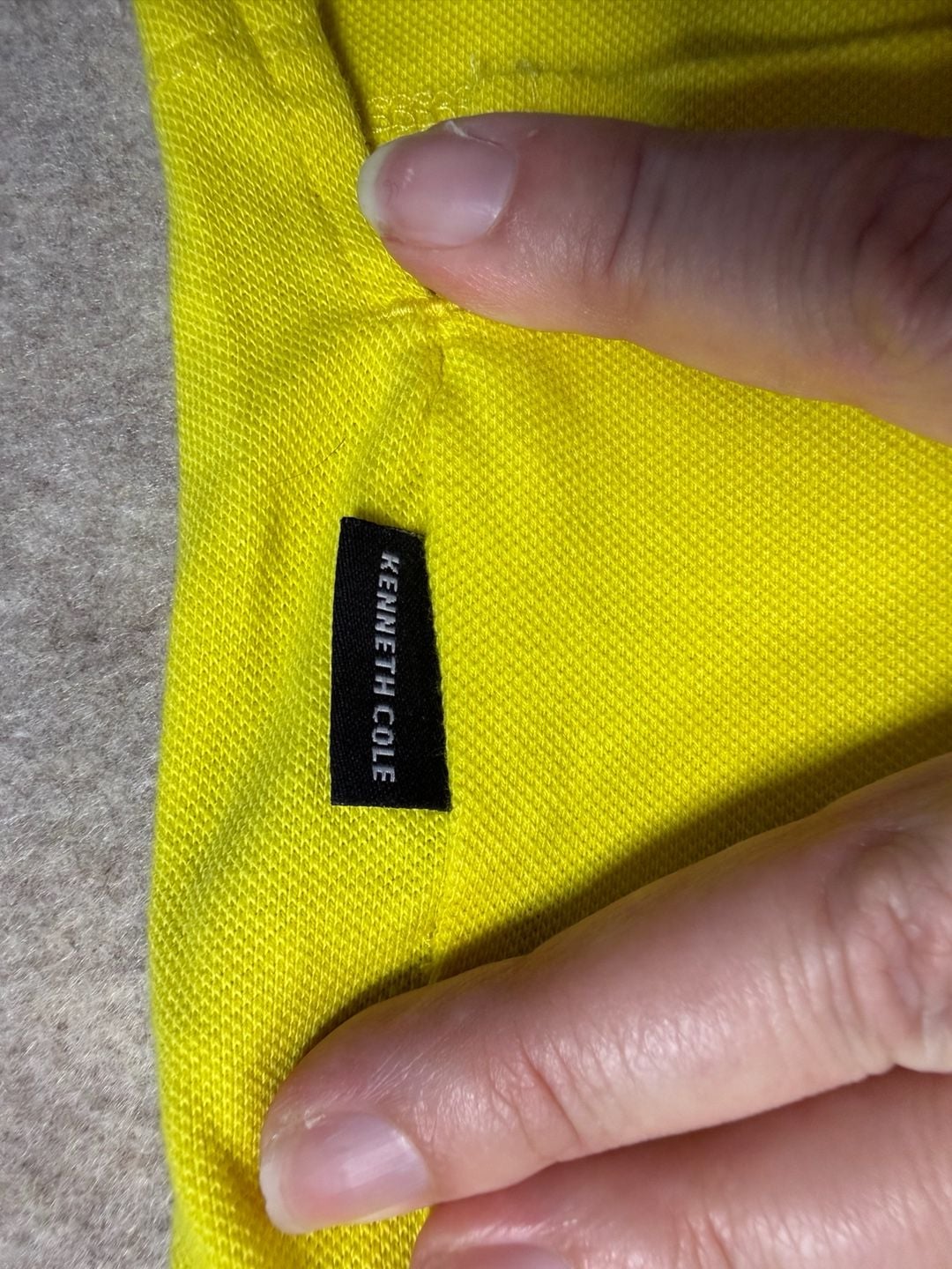 Kenneth Cole New York Mens XL Yellow Polo Shirt Short Sleeve Designed New York 5