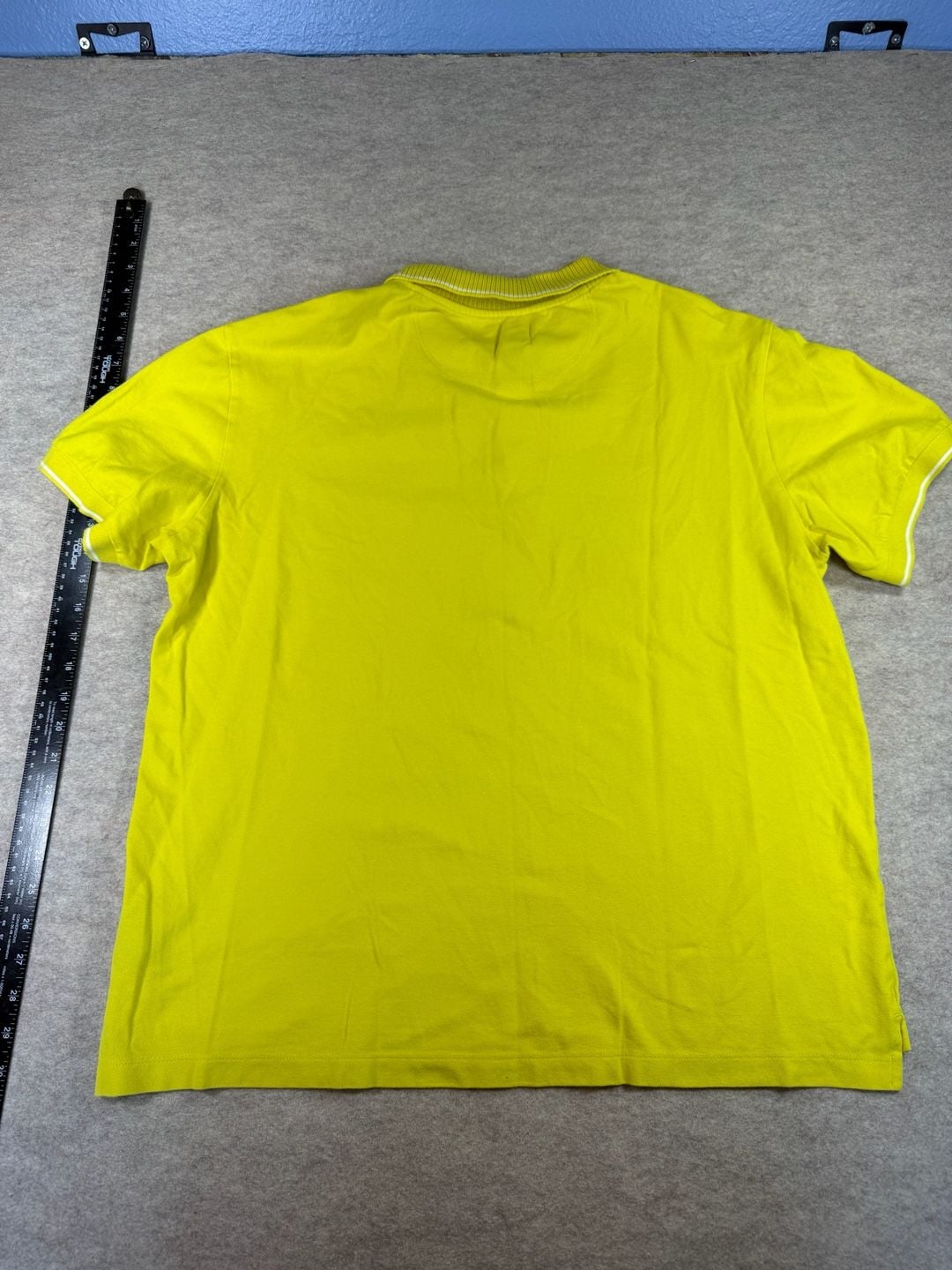 Kenneth Cole New York Mens XL Yellow Polo Shirt Short Sleeve Designed New York 8