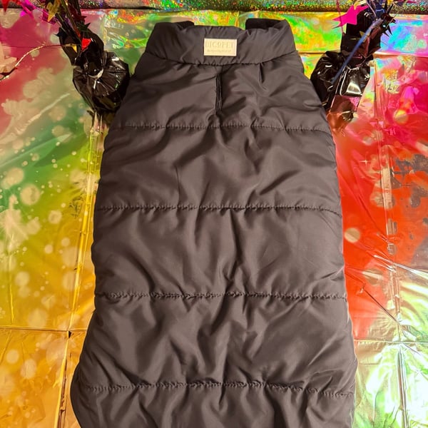 Bicopet Designed by Pehom Black Quilted Dog Puffer Vest