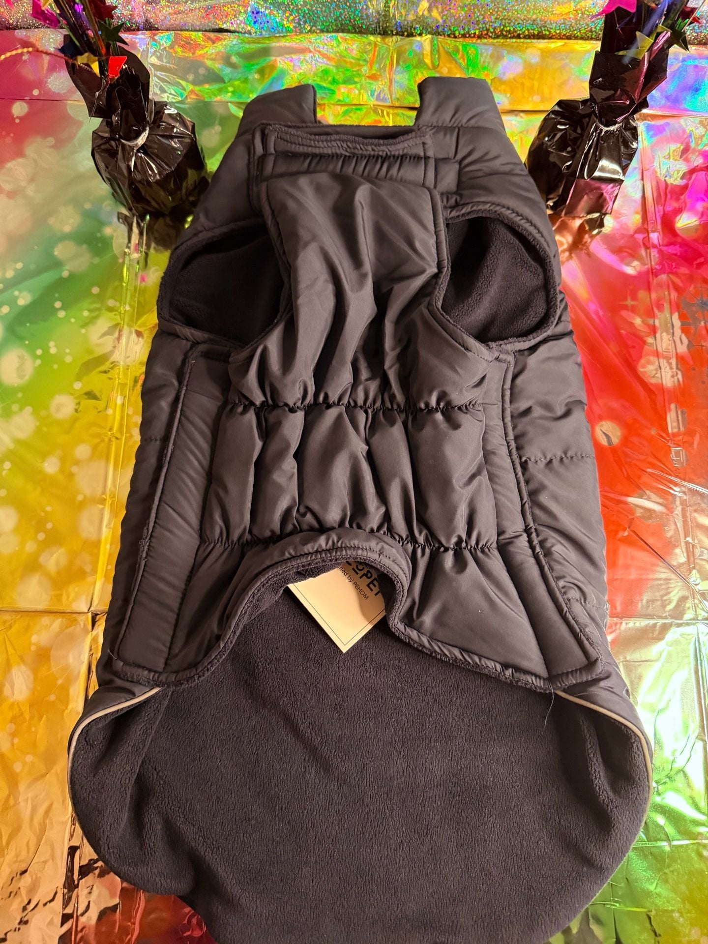 Bicopet Designed by Pehom Black Quilted Dog Puffer Vest 3