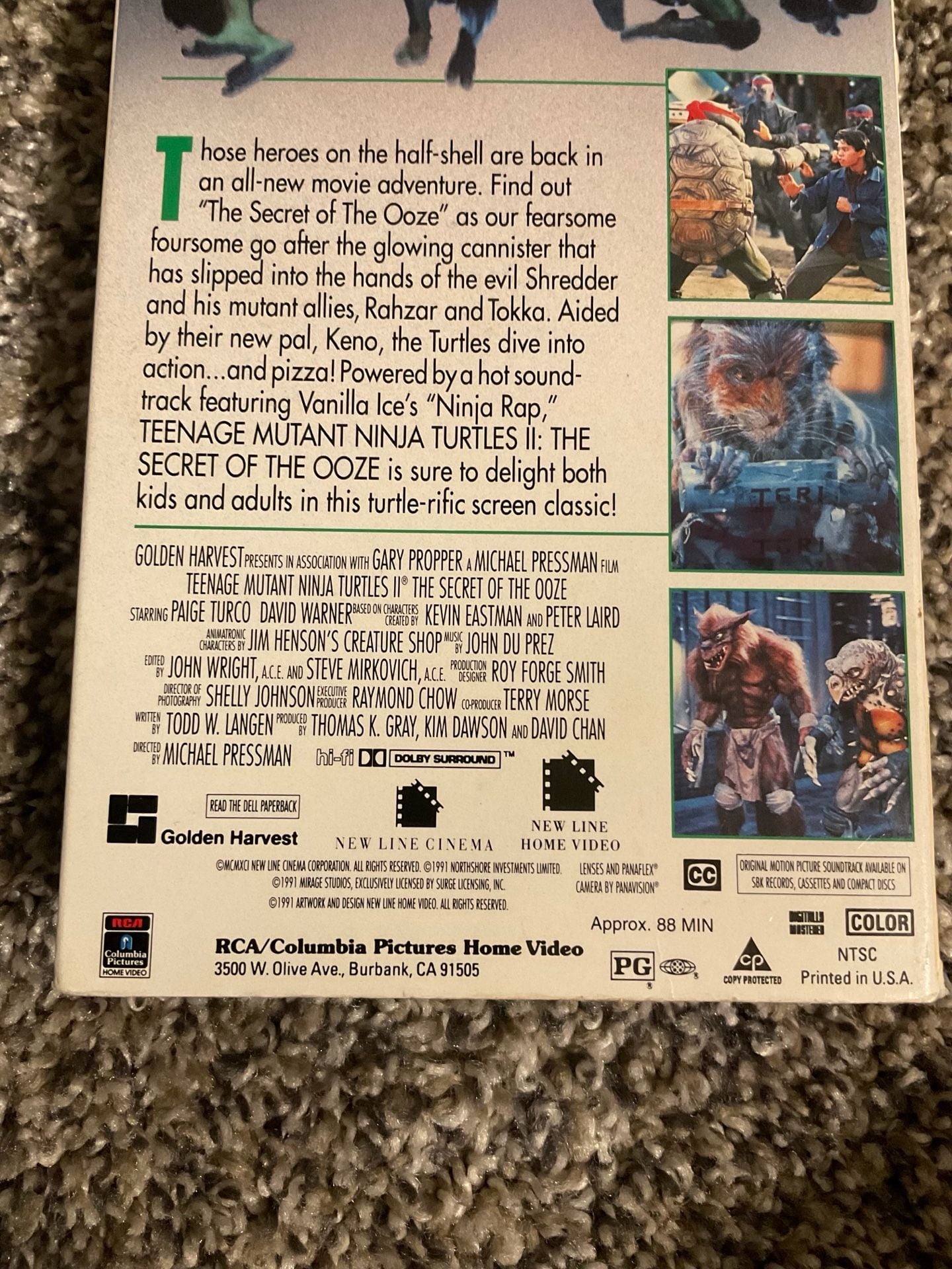 Teenage Mutant Ninja Turtles II: The Secret of the Ooze VHS Tape 4