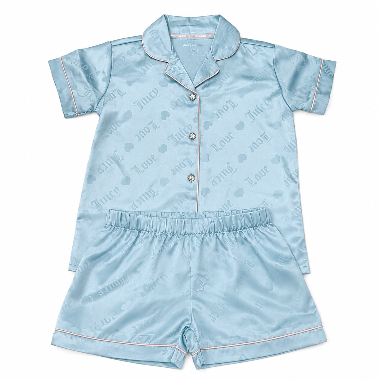 Juicy Couture Girls 2-Piece Satin Pajama Set Size 4/5 3