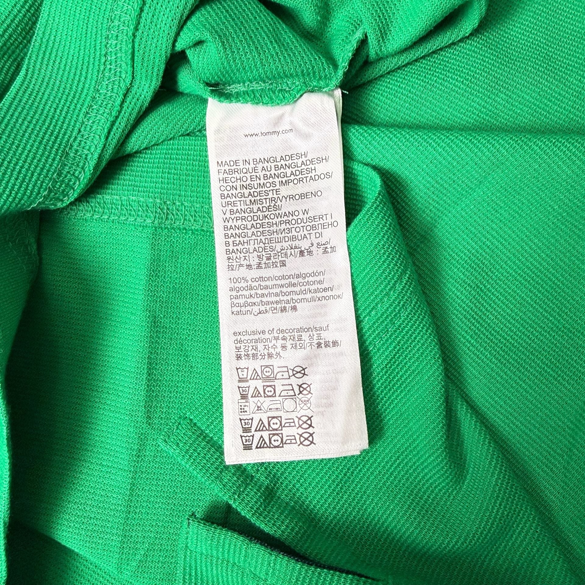 Tommy Hilfiger Men's Green Striped Logo Polo Shirt Size XXL 10