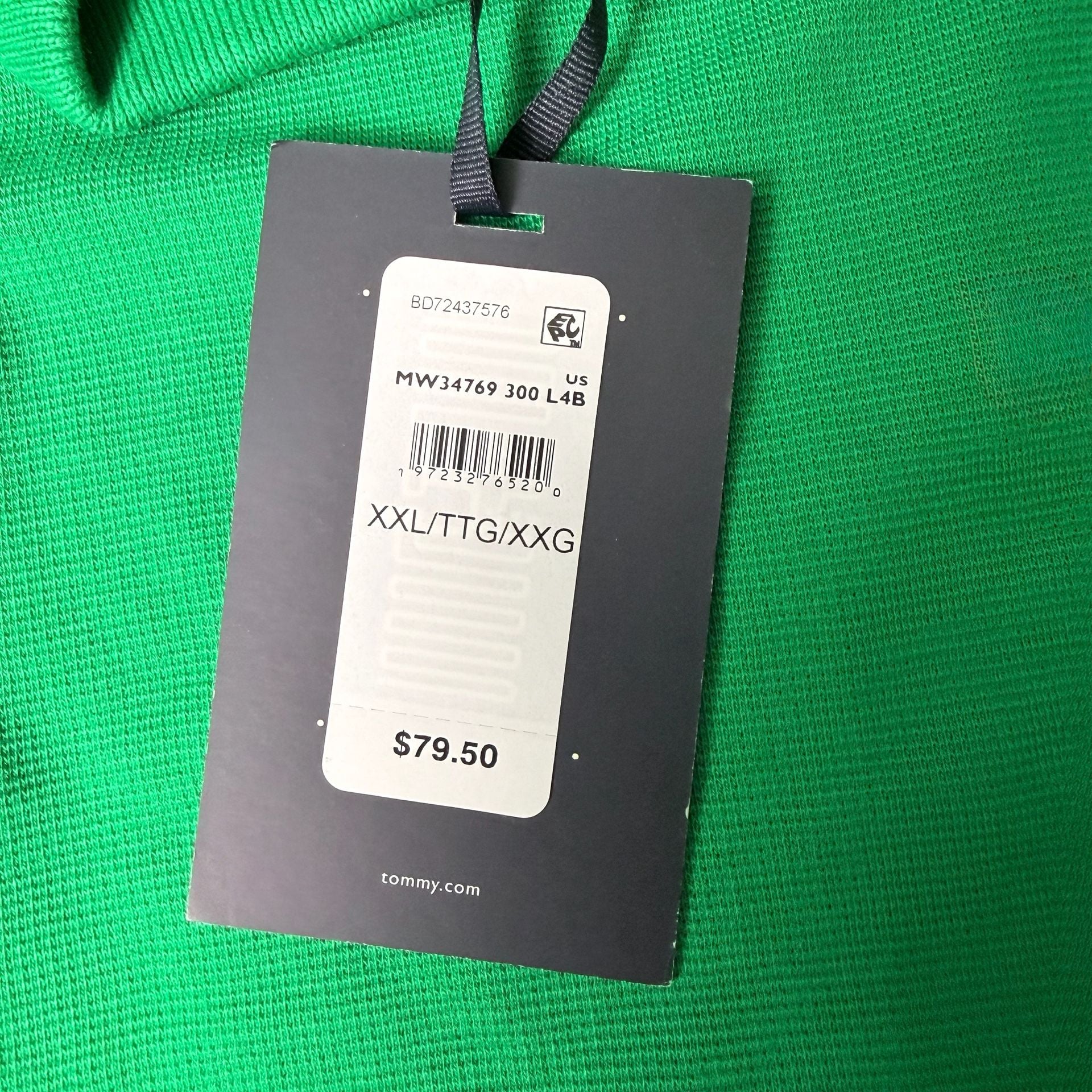 Tommy Hilfiger Men's Green Striped Logo Polo Shirt Size XXL 11