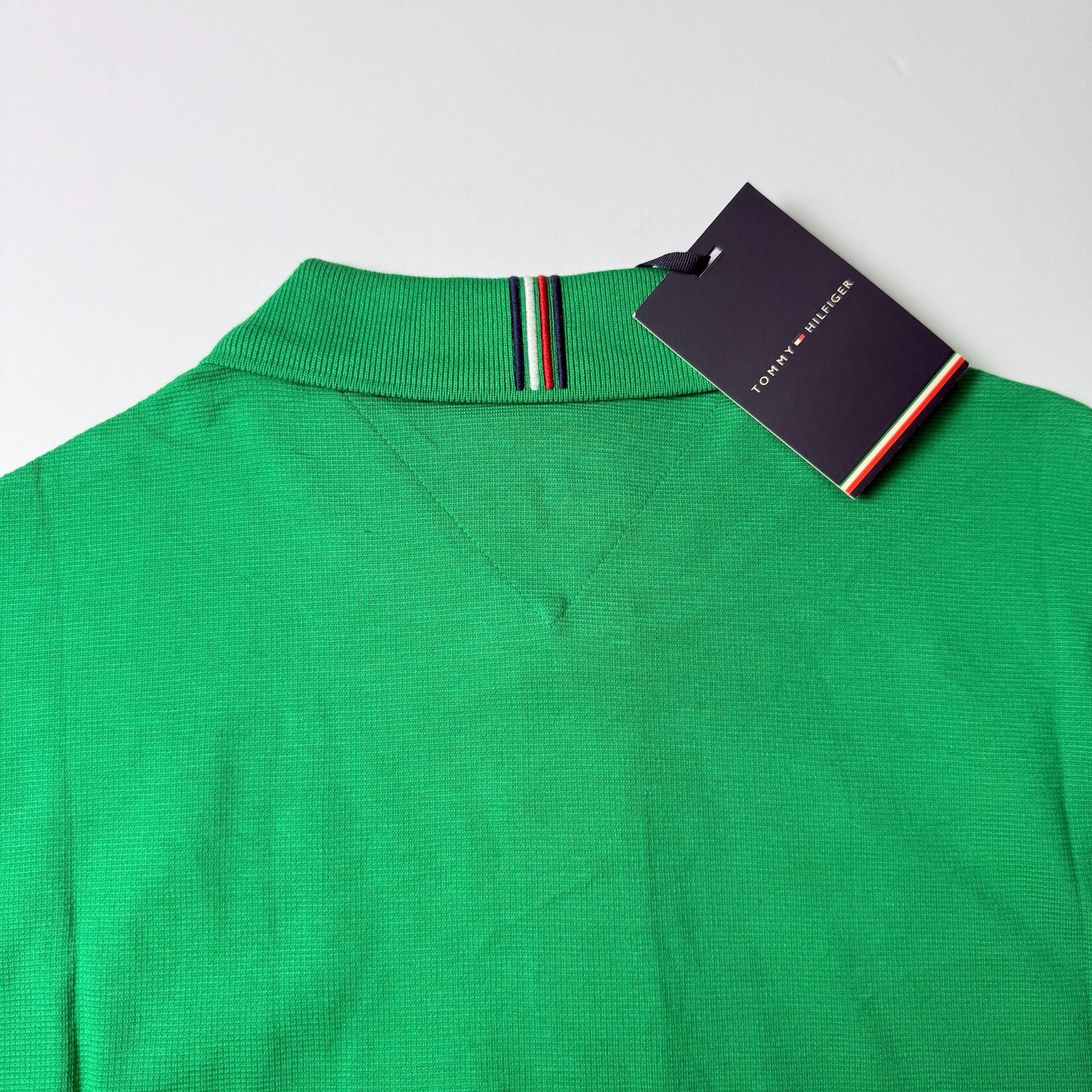 Tommy Hilfiger Men's Green Striped Logo Polo Shirt Size XXL 12