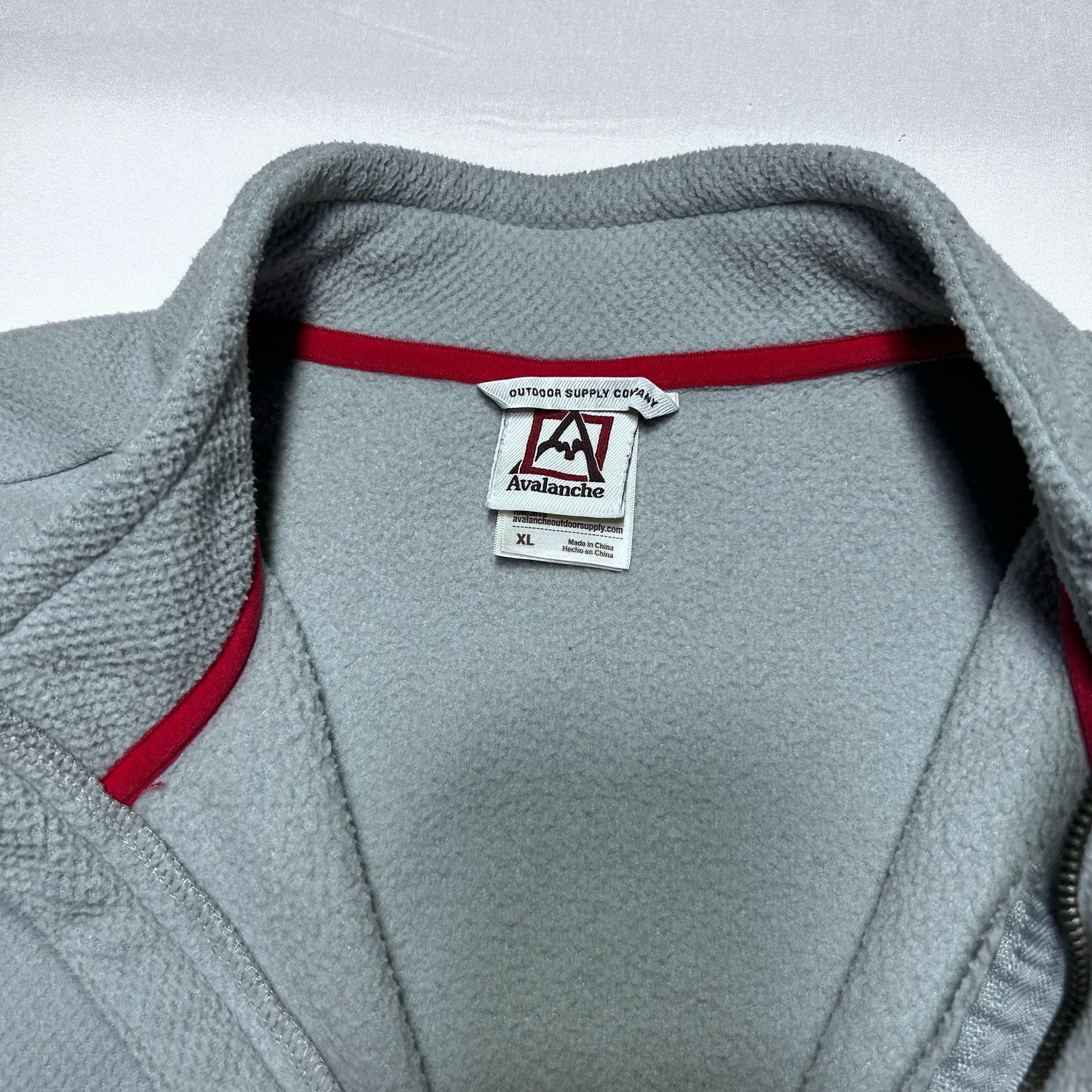 Avalanche Outdoor Supply Co. Gray Snap-Front Fleece Pullover Size XL 5