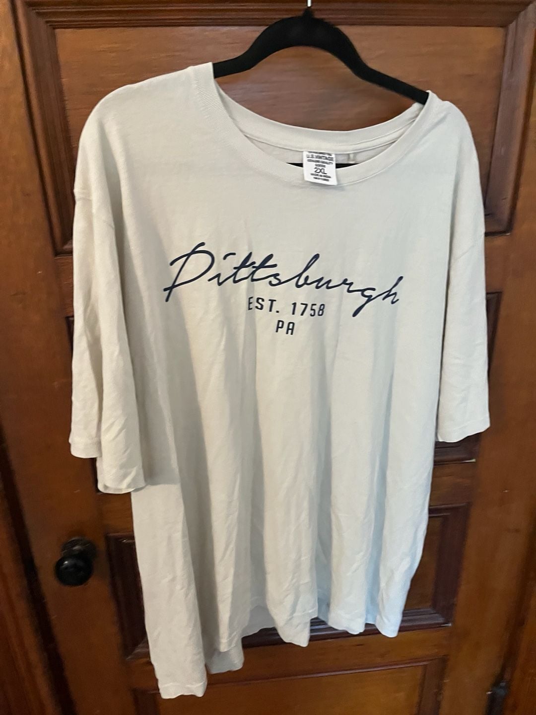 U.S. Vintage Pittsburgh Est. 1758 PA Graphic T-Shirt 2XL 2