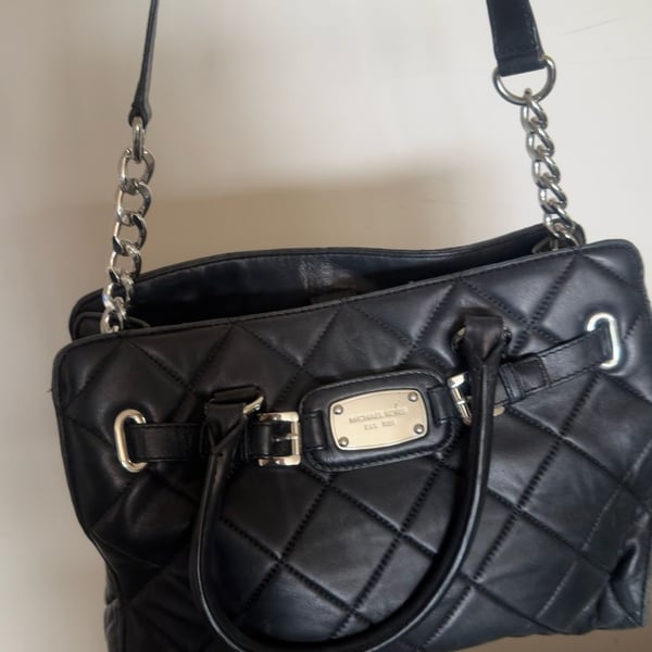 Michael Kors Black Quilted Leather Shoulder Bag