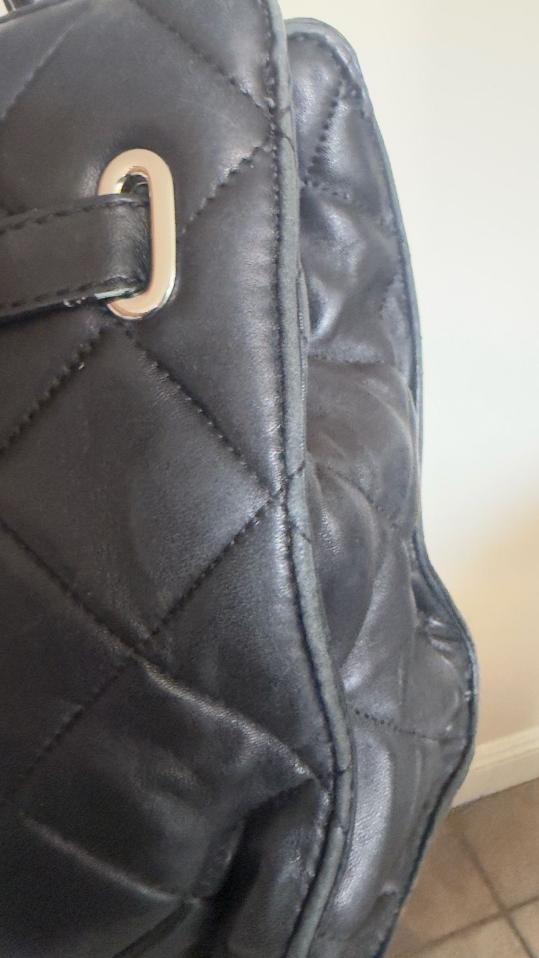 Michael Kors Black Quilted Leather Shoulder Bag 4