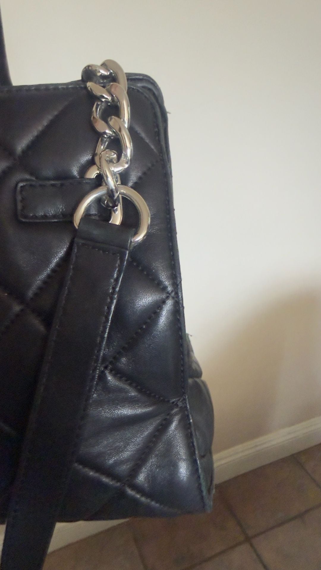Michael Kors Black Quilted Leather Shoulder Bag 5