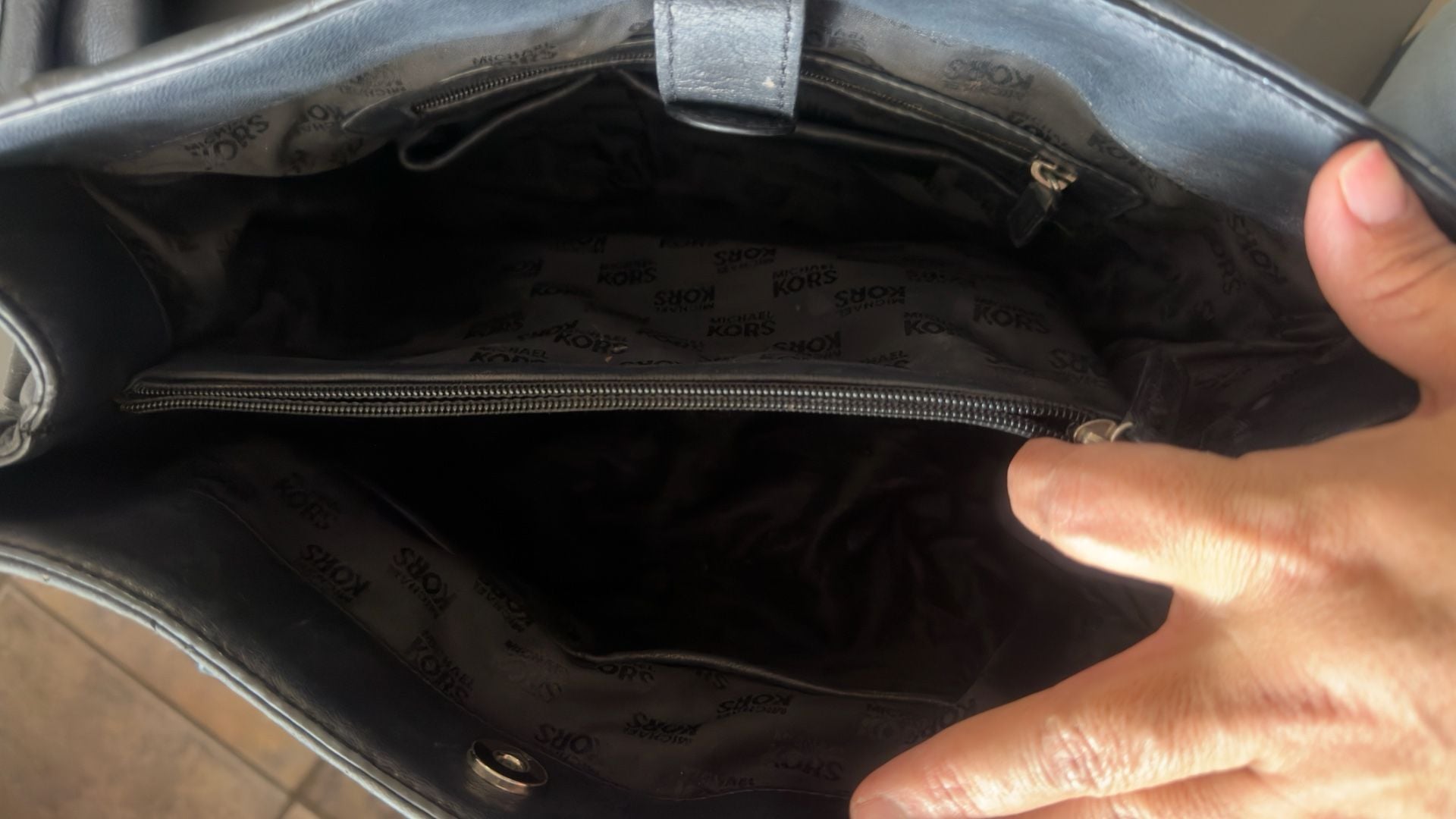 Michael Kors Black Quilted Leather Shoulder Bag 7