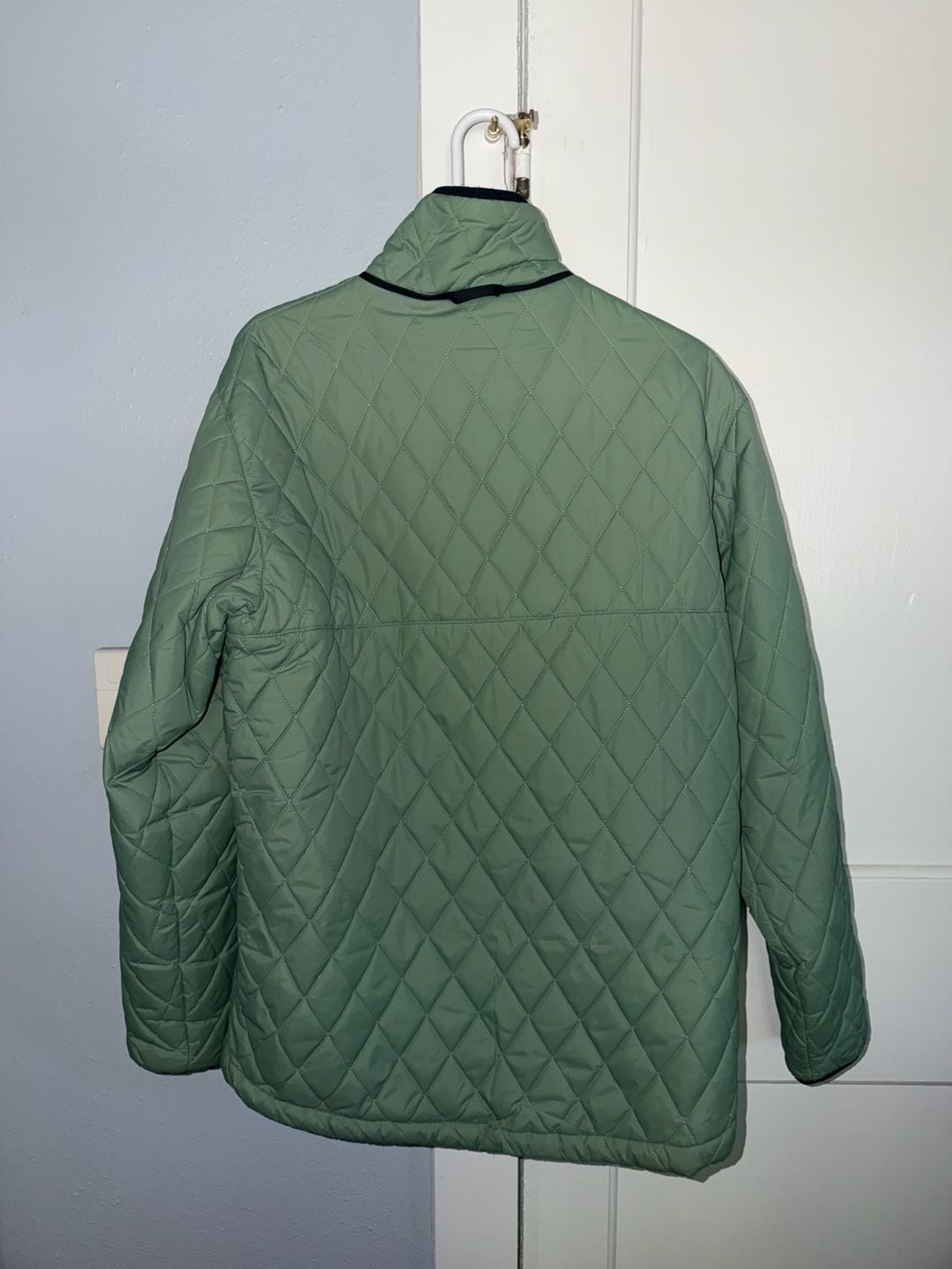 All Good Quilted Full Zip Jacket Sage Green 3