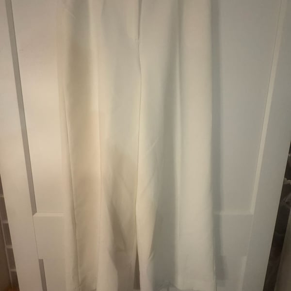 L'AGENCE White Wide Leg Trousers Size 8