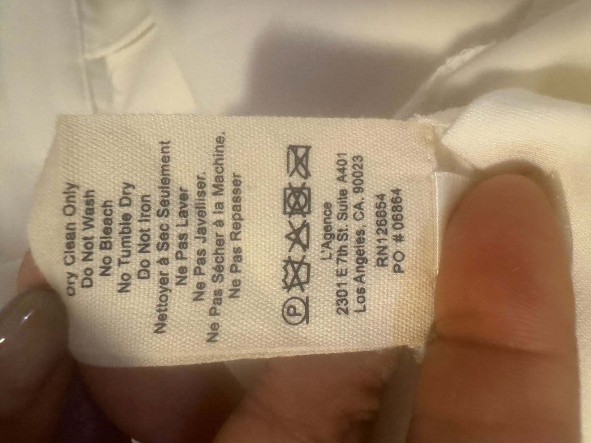 L'AGENCE White Wide Leg Trousers Size 8 7