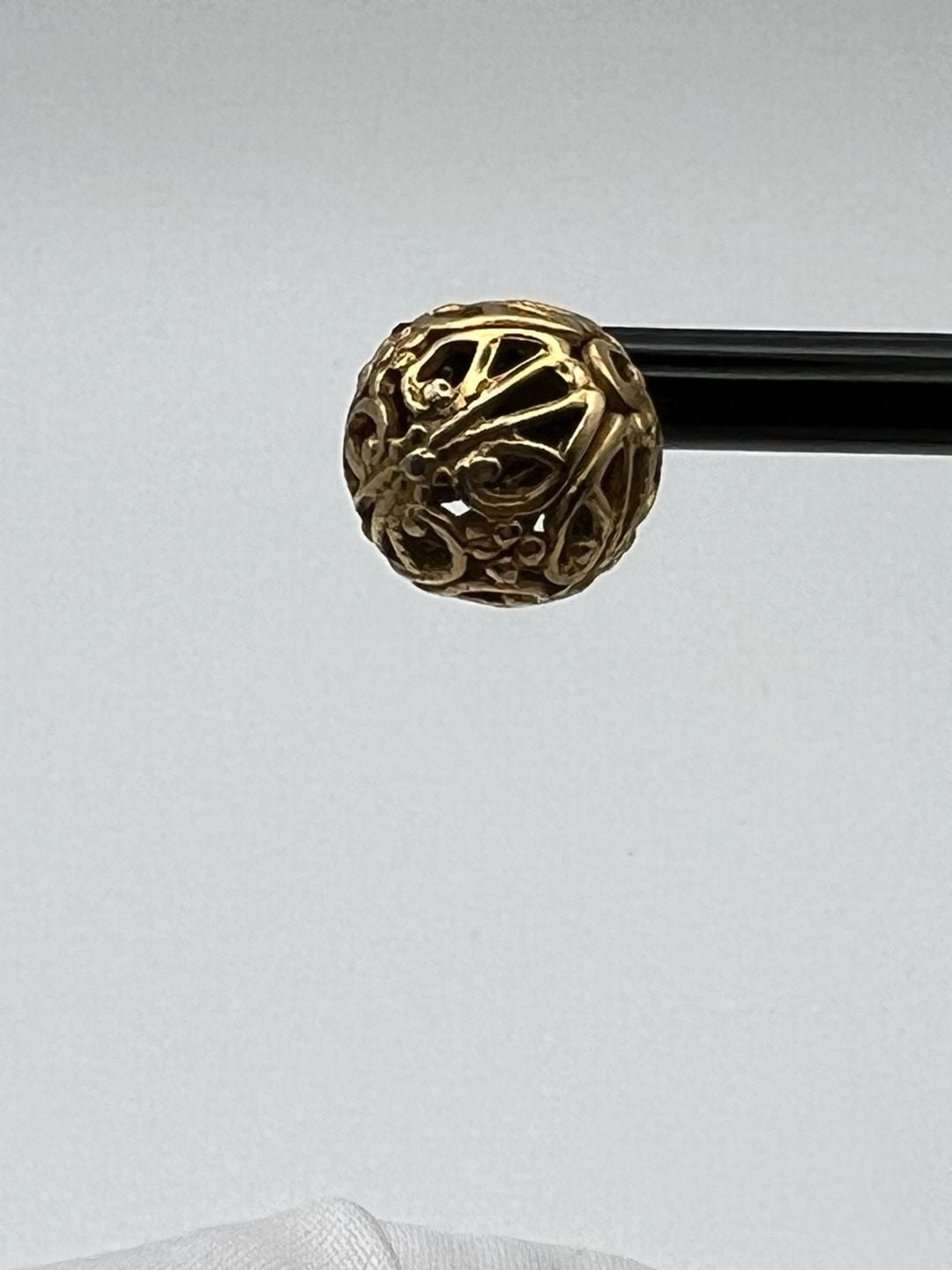 Vintage Gold Tone Filigree Ball Stud Earrings 5