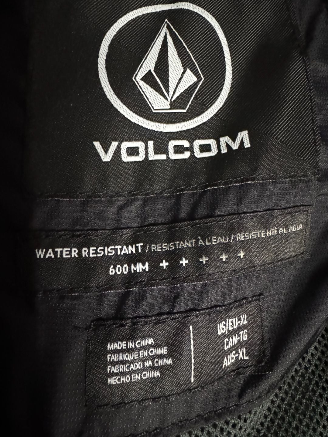 Volcom - Ermont Water Resistant Jacket - Black with Charcoal liner - XL 4