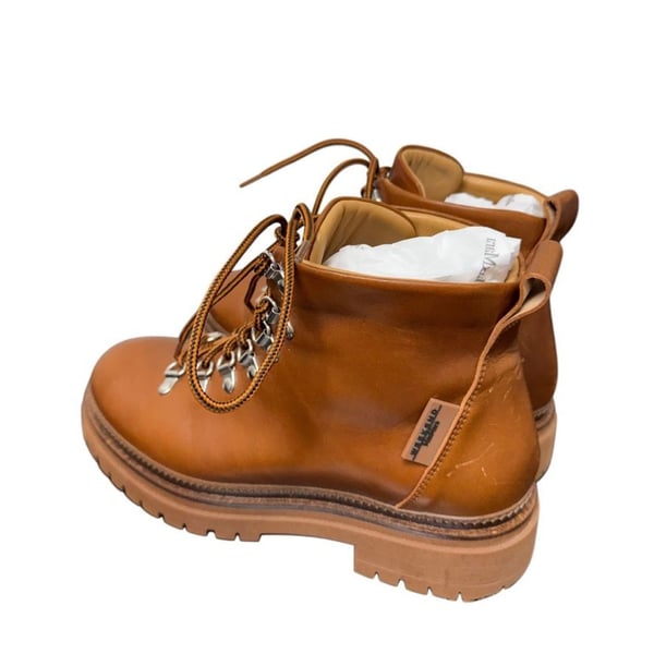 Weekend Max Mara Brown Leather Hiking Boots Size 39