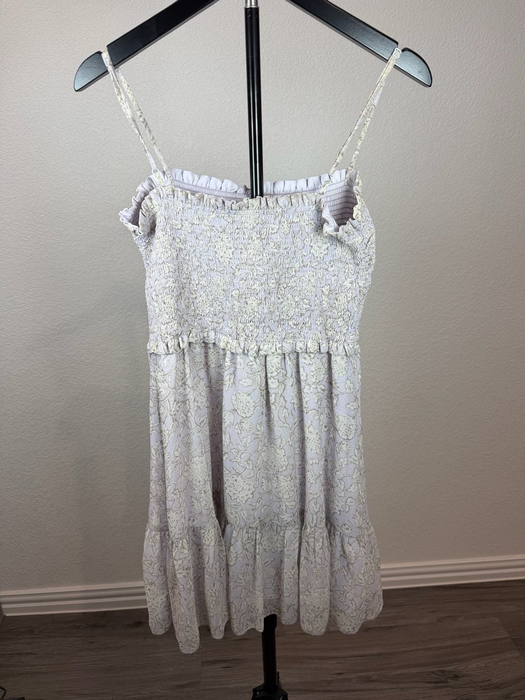 Wilfred Floral Smocked Mini Dress Size S 4