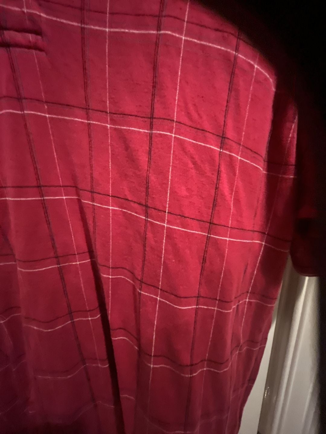 IZOD Golf Cotton Cool-FX Plaid Polo Shirt Red Size M 3