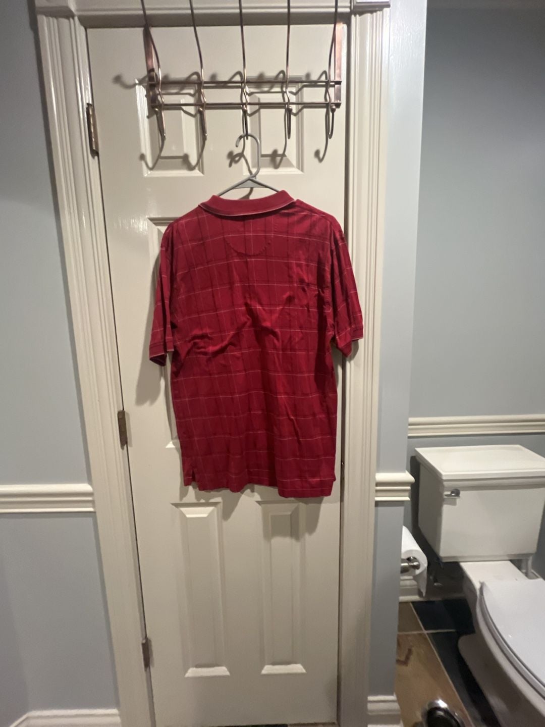 IZOD Golf Cotton Cool-FX Plaid Polo Shirt Red Size M 6