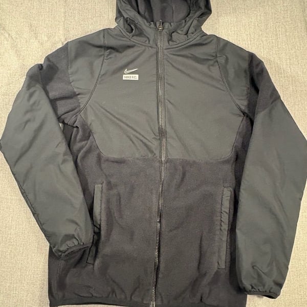 Nike F.C. Full Zip Fleece Hoodie Jacket Black Size Small