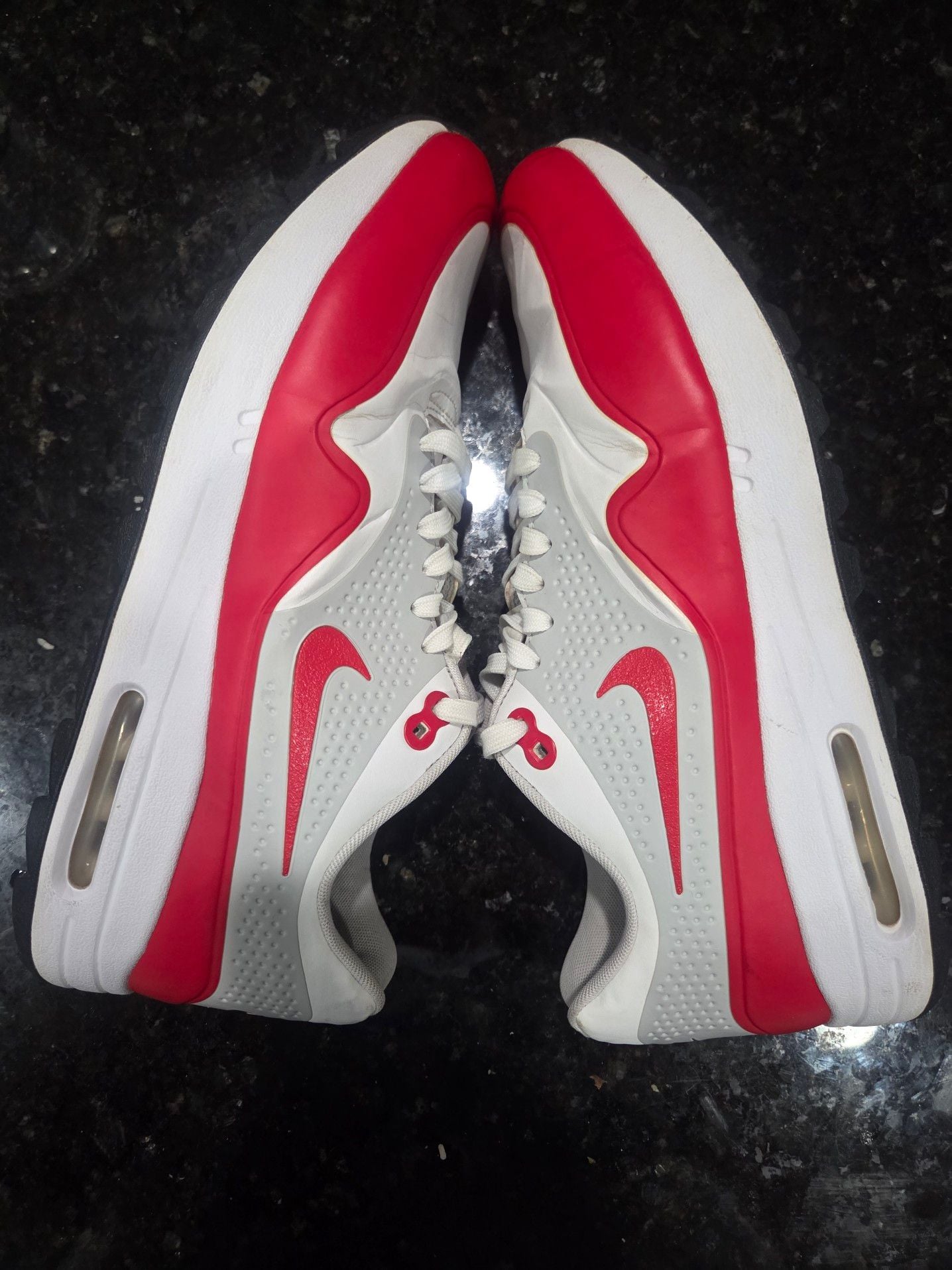 Nike Air Max 1 G golf shoes in the "University Red" colorway 9