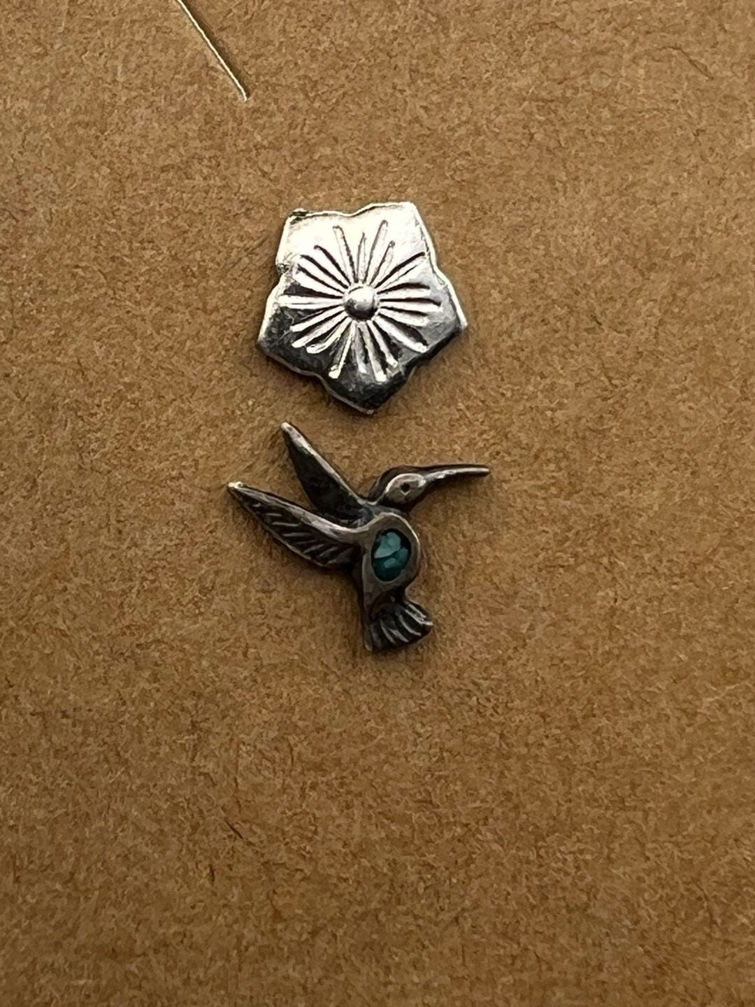 Vintage Mixed Stud Earring Set - Hummingbird, Rainbow, Flower, Bird 5