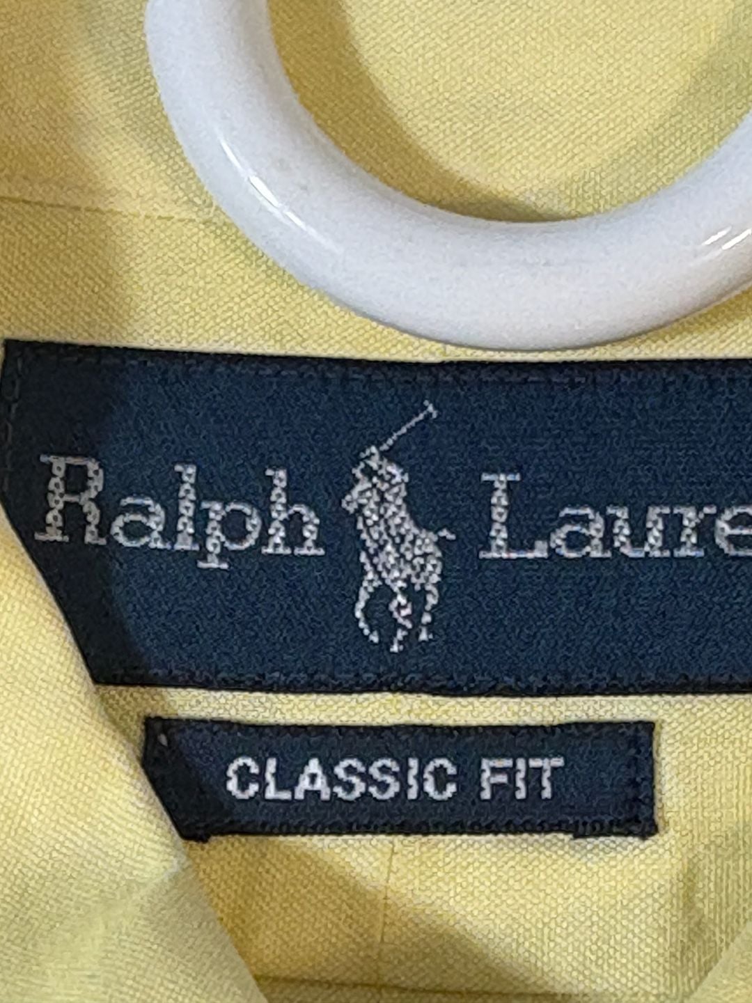 Ralph Lauren Classic Fit Button Down Shirt Yellow 17 1/2 32/33 4