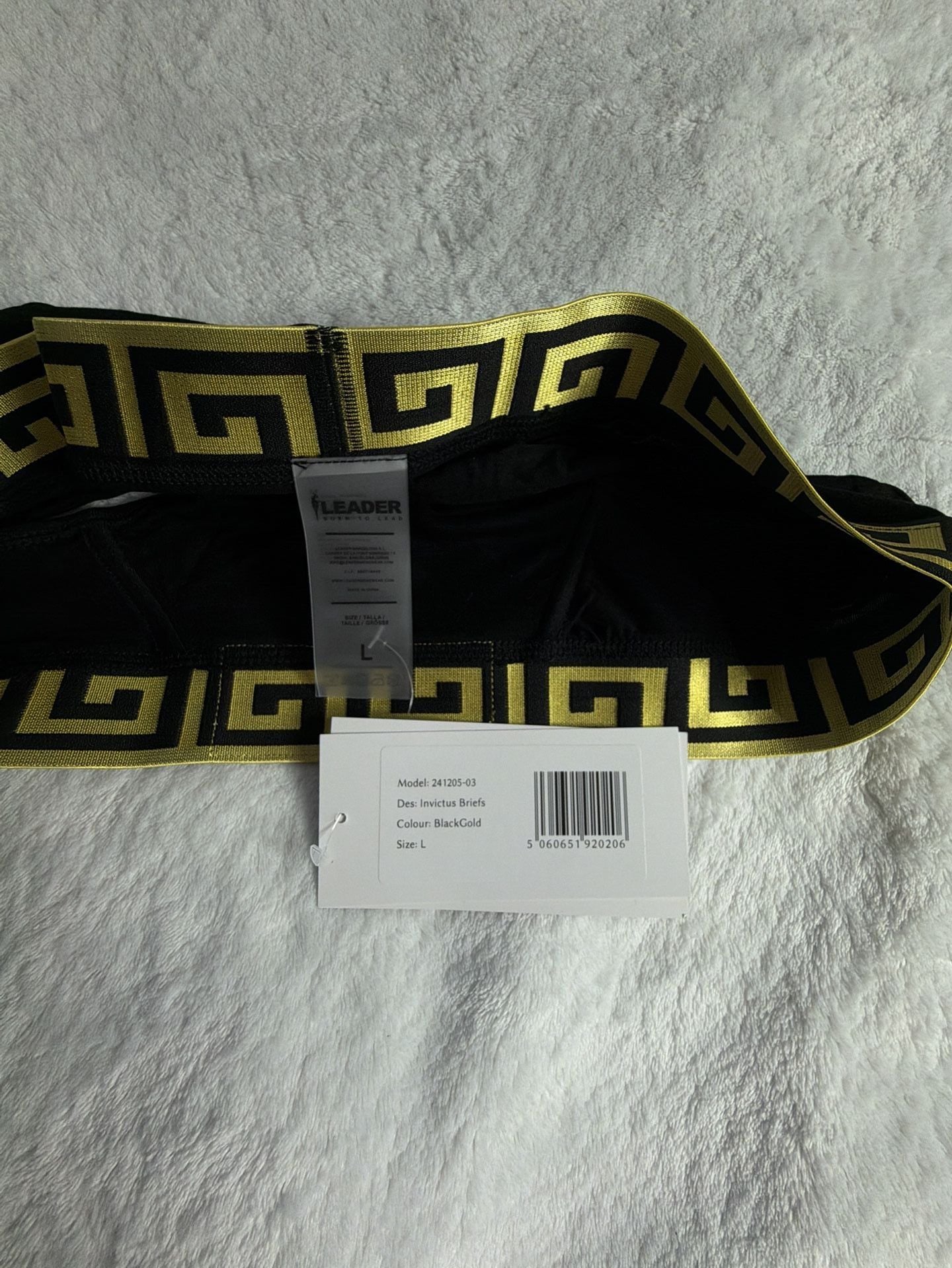 LEADER Invictus Briefs Black/Gold Size L 6